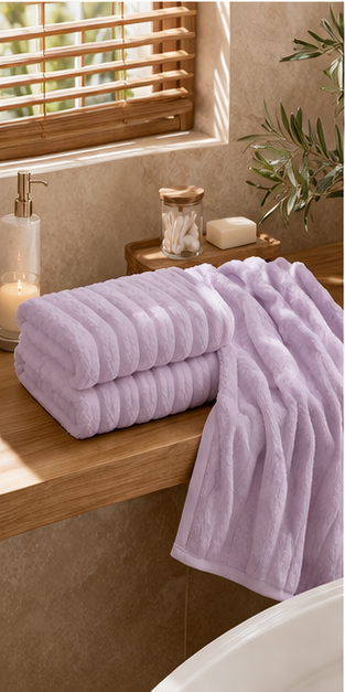 Turco Soft Lavender Bath Towel 75x150 cm – 550 GSM 100% Cotton