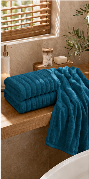 Turco Aegean Deep Bath Towel 75x150 cm – 550 GSM 100% Cotton