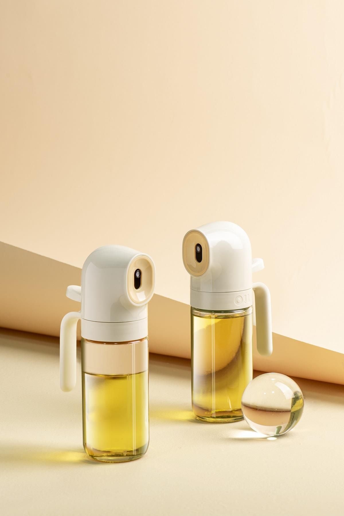Pinmoo Space Olive Oil Sprayer Bottle 250ml – Glass Oil Spray Dispenser for Cooking