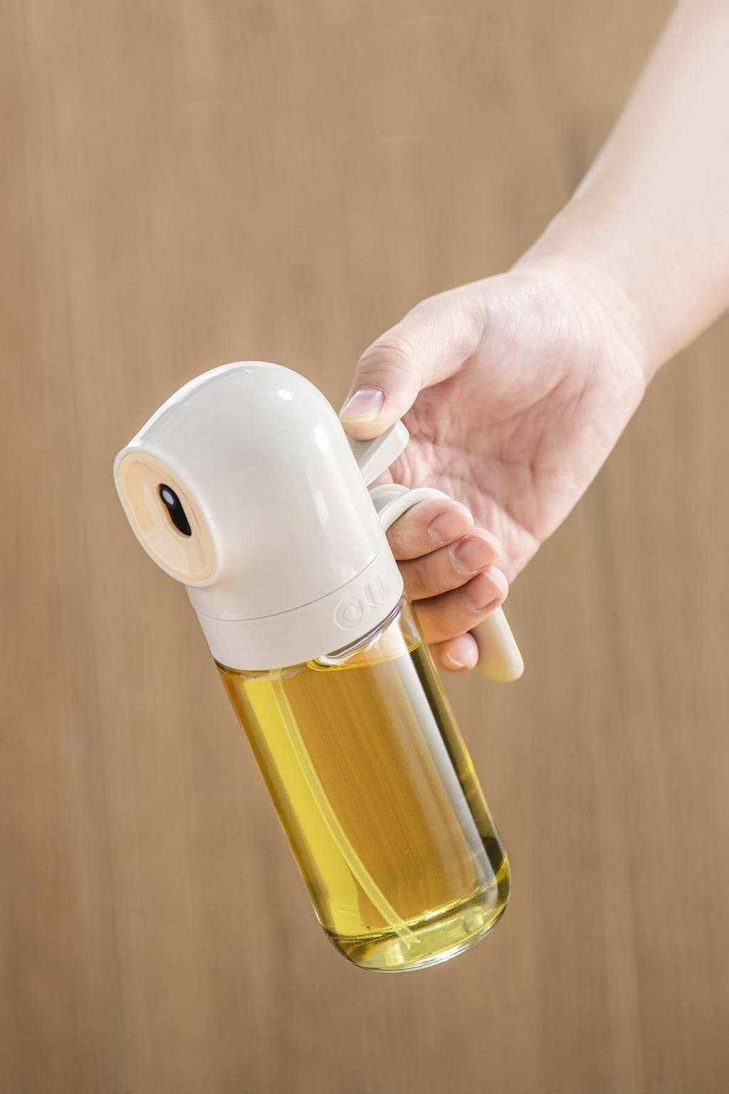 Pinmoo Space Olive Oil Sprayer Bottle 250ml – Glass Oil Spray Dispenser for Cooking