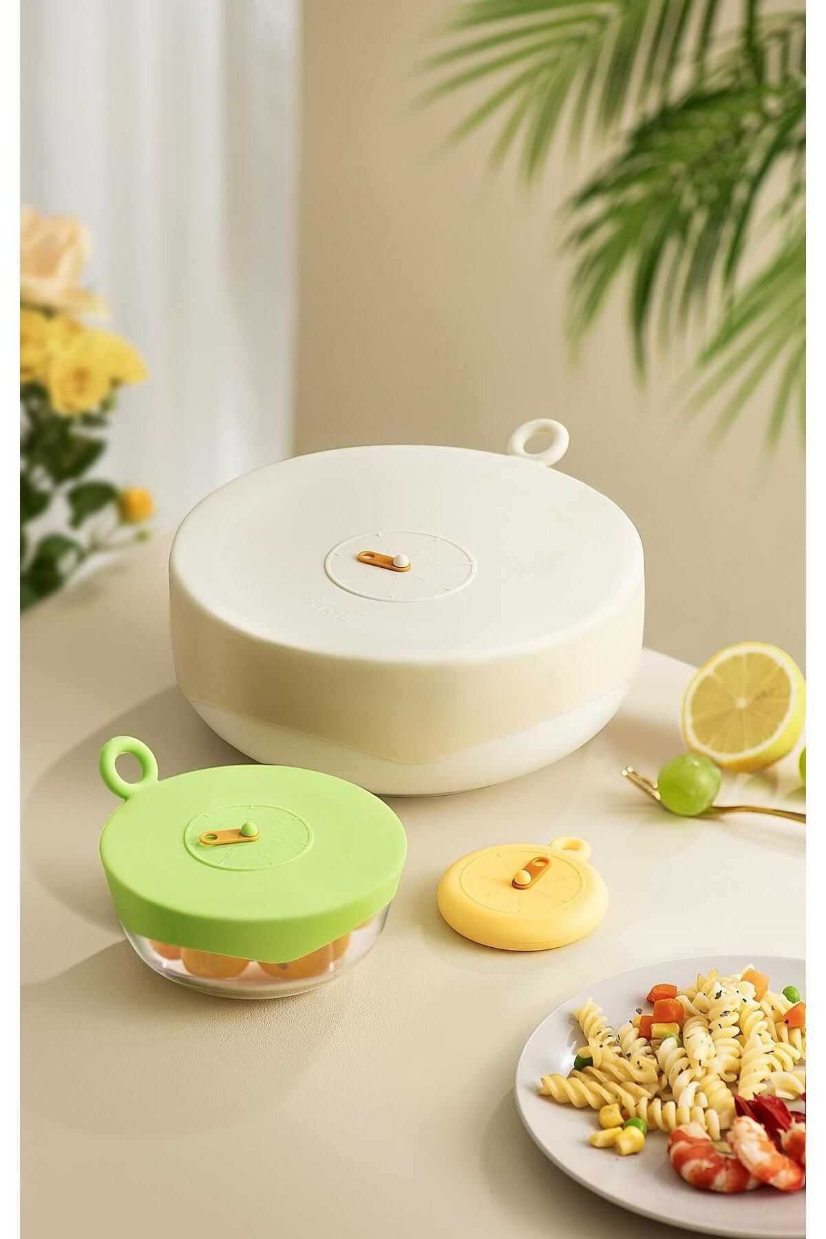 Pinmoo Keep&Safe Silicone Lid Set – 2-Piece Universal Bowl & Pot Cover