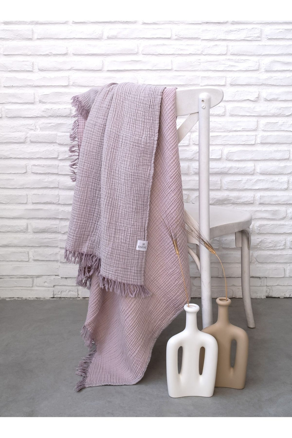 Cappadocia Lilac Cocoon Throw Blanket – 130x170 cm