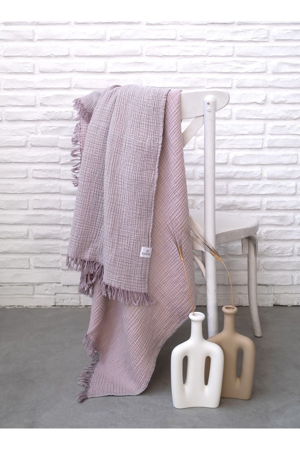 Cappadocia Lilac Cocoon Throw Blanket – 130x170 cm