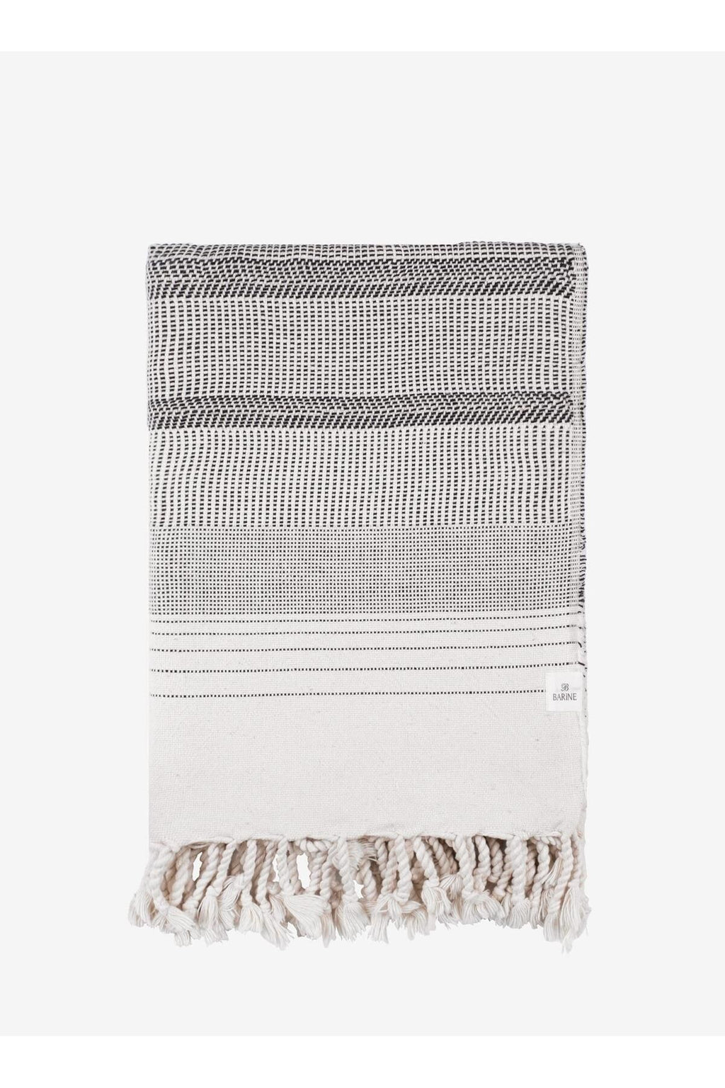 Istanbul Edition Stitches Natural Grey Throw – 130x170 cm