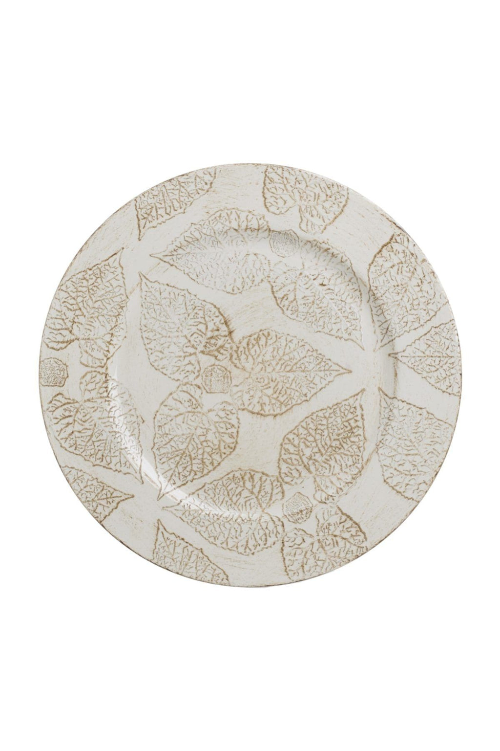 Ivory Leaf Decorative Plate – 33 cm