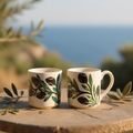 Imroz Collection Olive n Love Handmade Mug Set (2 pcs)