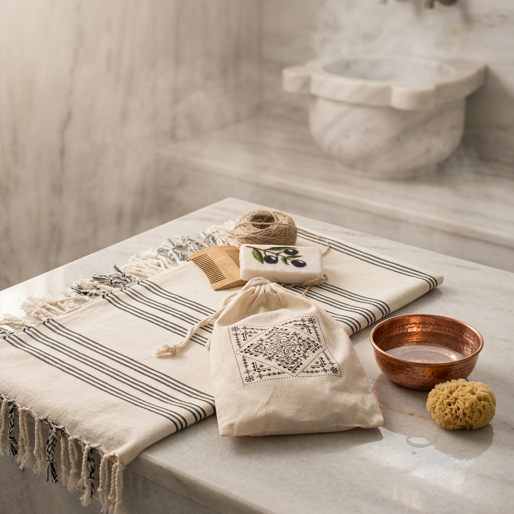 Istanbul Edition- Hittite Handwoven Peshtemal with Bag