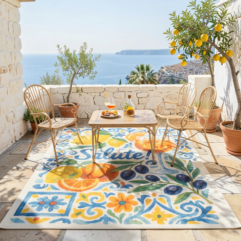 Salute! Print Woven Base Rug  120*180 cm.