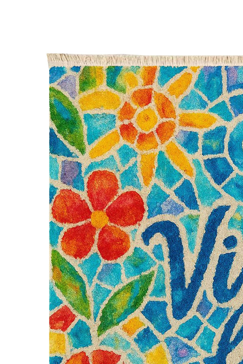 Viva La Vida Print Woven Base Rug  120*180 cm – Barcelona Collection